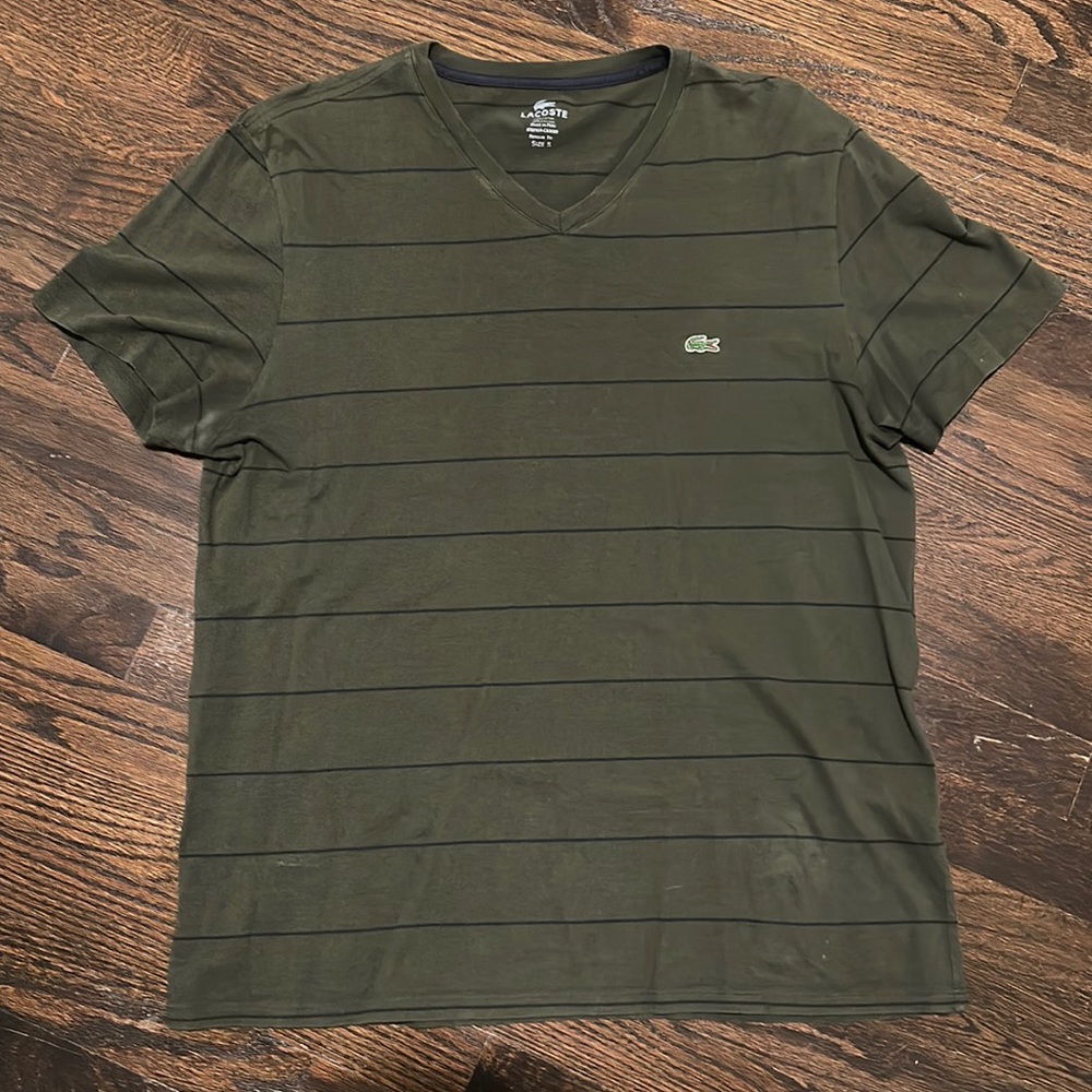 Lacoste Green V Neck | M
